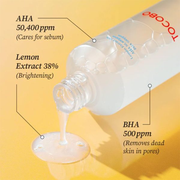 AHA و BHA لیمو توکوبو Tocobo AHA BHA Lemon Toner 150ml 2 768x768 1