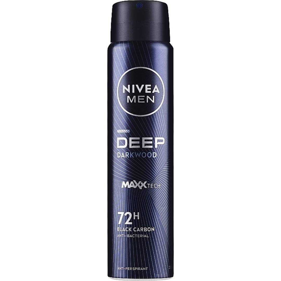 Nivea-Men-Deep-Darkwood-Antiperspirant-Spray-European-Version اسپری ضد تعریق مردانه نیوا NIVEA مدل DEEP DARK WOOD - تصویر 1