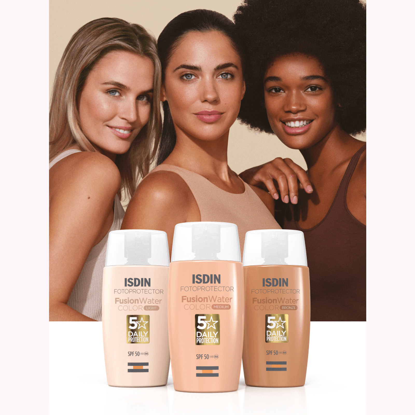 ضدآفتاب رنگی ایزدین ISDIN سری Fusion Water مدل MAGIC LIGHT - تصویر 2