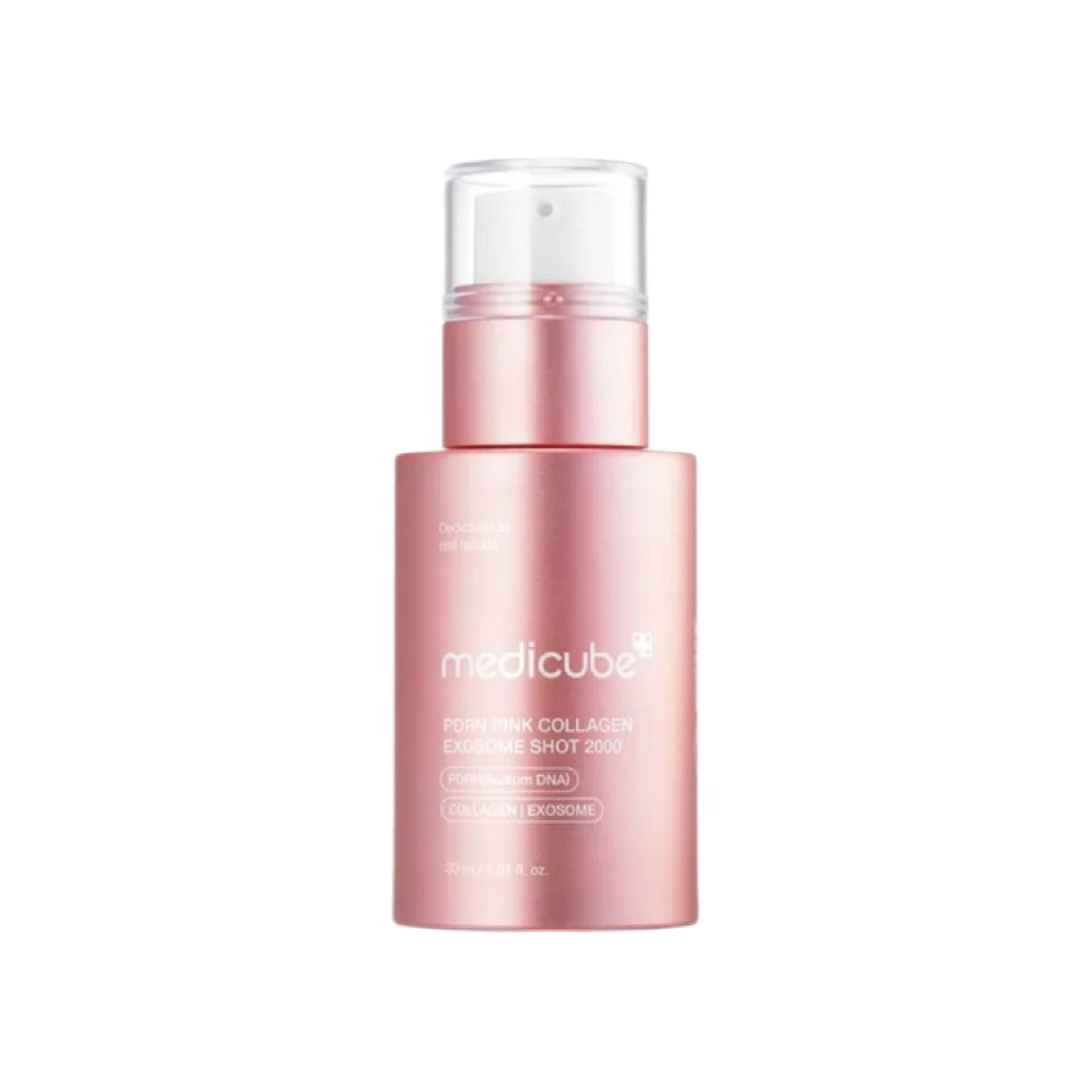 InShot_۲۰۲۵۰۷۲۸_۰۰۱۷۱۸۷۶۳ سرم اگزوزوم شات صورت مدی کیوب MEDICUBE مدل PDRN PINK COLLAGEN+EXOSOME SHOT - تصویر 1