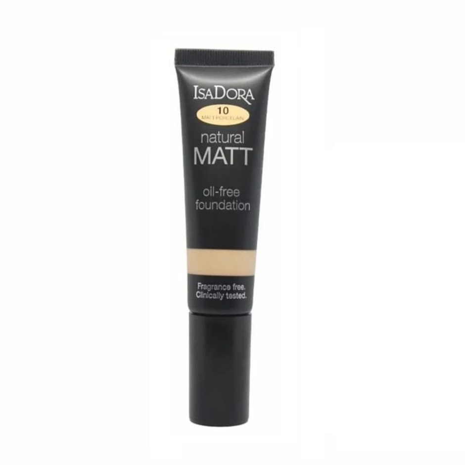Isadora-Natural-Matt-Oil-Free-Foundation-10-MATT-PORCELAIN-35ml کرم پودر ایزادورا Isadora مدل Natural Matt شماره 10 - تصویر 1