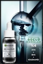 سرم صورت ذغالی گارنیر Garnier مدل AHA+BHA - تصویر 2